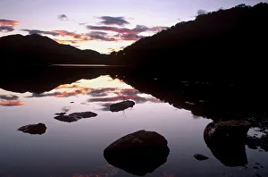 Scotland Landscape Photography Drucke: Loch Achray at sunset