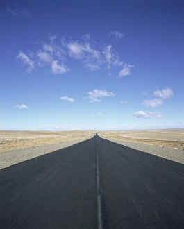 Langstreckige Straße in Patagonien, Südamerika