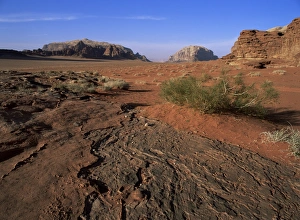 Sunset In The Desert Drucke: Looking north up Wadi Rum
