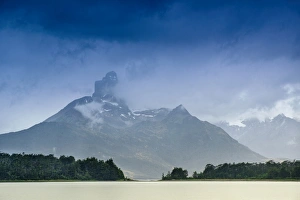 South American Scenic Views Drucke: The Magellan Straits and Darwin Mountain range, Alberto de Agostini National Park