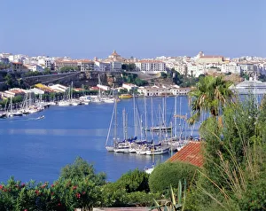 Drucke von Mahón Hafen, Menorca, Balearische Inseln, Spanien Spanien Drucke: Mahon-Hafen