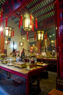 Chinesisch Drucke: Der Man-Mo-Tempel in Hongkong, China und Asien