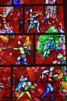 West Sussex Drucke: Marc Chagalls Glasfenster im Dom zu Chichester in der Grafschaft West-Sussex (England)