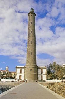 Canary Islands Spain Tourism Drucke: Maspalomas lighthouse, Maspalomas, Gran Canaria, Canary Islands, Spain, Atlantic, Europe