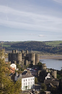 Wales Landmarks Drucke: Medieval Conwy castle