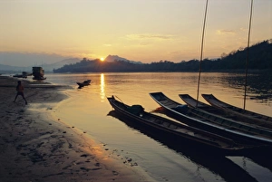 Mekong River Laos Drucke: Mekong River