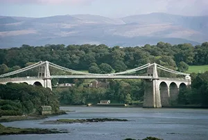 Drucke von Menei Brücke, Wales, Vereinigtes Königreich Europäische Union Wales Drucke: Menei Brücke