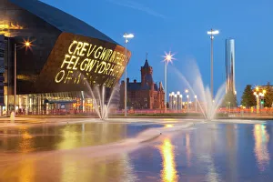 Zentrum des Jahrtausends am Cardiff-Bay in der Stadt Cardiff im Süd-Wales in Großbritannien im Europa