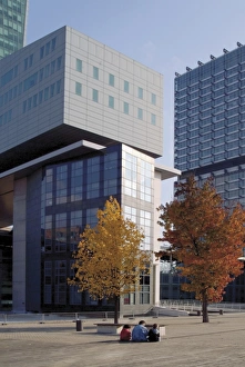 Flanders Landscape Photography Drucke: Modern office blocks, Euralille, Lille, Flanders, Nord, France, Europe