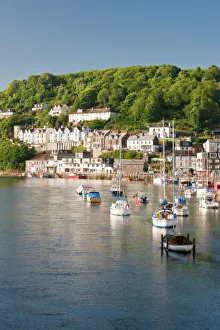 Drucke von Morgenlicht am Fluss Looe in Looe, Cornwall, England Vereinigtes Königreich Europa Looe Drucke: Morgenlicht am Fluss Looe in Looe