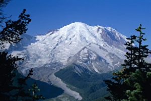 Cascade Mountains Landscape Drucke: Mount Rainier
