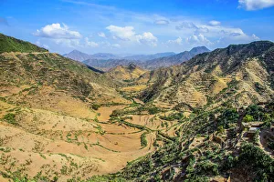 Berglandschaft entlang der Straße von Massawa nach Asmara, Eritrea, Afrika