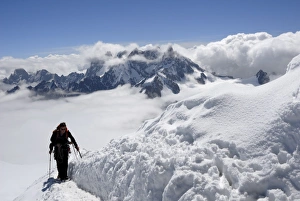 Europe Mountain Ranges Drucke: Mountaineer and climber