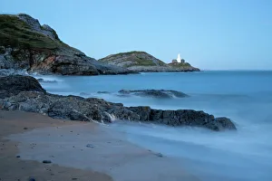 Drucke von Felsenhöhe Mumbles und Hafen von Bracelets-Bay im Peninsula von Gower in der Stadt Swansea im Landswest-Glamorganshire in Wales im Vereinigten Königreich Europa Wales Drucke: Felsenruf Mumbelsleite und Halskette-Bucht am Peninsulargewissland von Swansea in Süd-Wales im Vereinigten Königreich