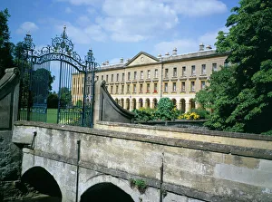 Universitäten Und Hochschulen Drucke: Das neue Gebäude vom Cherwellbrücke, Magdalenskolleg, Oxford und Oxon