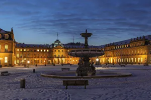 Neues Schloss am Schlossplatz in Stuttgart im Neckartal in Baden-Württemberg Deutschland