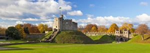 Norman Keep ist das Schloss von Cardiff in der Stadt Cardiff im Land Wales und Teil des Vereinigten Königreichs in Europa