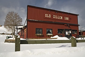 Rocky Mountains Winter Scene Drucke: Old Dillon Inn