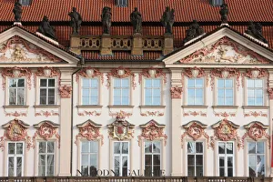 Famous Squares In Europe Drucke: Old town square. Baroque facade, Prague, Czech Republic, Europe