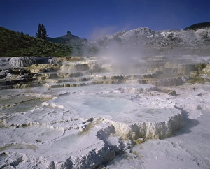 Mammoth Hot Springs Wyoming Drucke: Opal Terrace