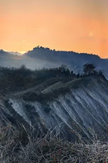 Orangenaufgang auf Badelandschaften in Emilia-Romagna Italien Europa
