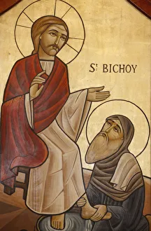 orthodox koptische Ikon von Sankt Bichoy in Chatenay-Malabry im Département des Hauts-de-Seine in Frankreich und Europa