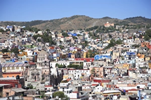 Blue Sky Travel Destinations Drucke: Overview, colonial architecture, Guanajuato, UNESCO World Heritage Site