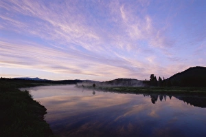 Colorful Cloud Formations Drucke: Oxbow Bend at dawn