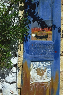 Greek Islands Architecture Drucke: Painted shutter