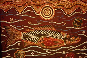 Traumzeit Drucke: Malerei aus dem Traumzeitraum, aboriginesche Kunst, Australien und Pazifik