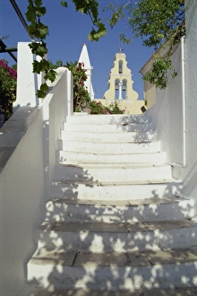 Ionian Islands Architecture Drucke: Paleokastritsa Monastery, Corfu, Ionian Islands, Greek Islands, Greece, Europe