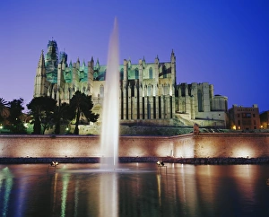 Drucke von Die Kathedrale von Palma de Mallorca in der spanischen Inselgruppe Balearische Inseln Palma Drucke: Dom von Palma