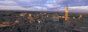 Panoramic Cityscape Photography Drucke: Panoramic view over the city