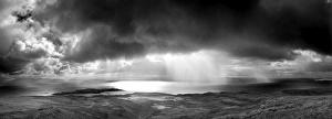 United Kingdom Nature Scenery Drucke: Panoramic view from An Sgurr on the Isle of Eigg