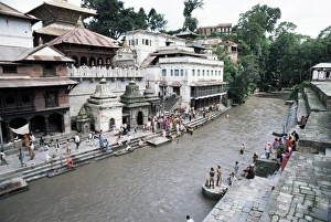 Drucke von Der Pashupatinat Tempel in Katmandu, Nepal und Asien Kathmandu Drucke: Pashupatinath-Tempel