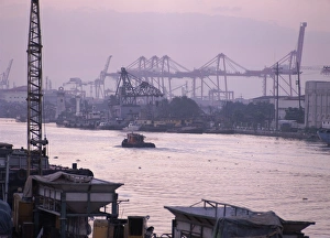 Gerahmter Druck : Fluss Pasig