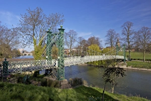 Fußgängerhängebrücke über den River Severn, The Quarry Park, Shrewsbury