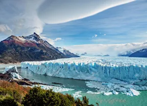 Perito Moreno Gletscher aus hoher Position im Parque Nacional de los Glaciares, Weltkulturerbe der UNESCO