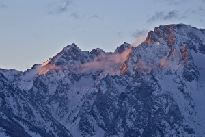 Grand Teton National Park Scenery Drucke: Pink clouds along the Teton Range at sunset