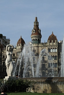 European Union Travel Destination Drucke: Placa Catalunya