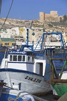European Union Travel Spots Drucke: Port and Alcazaba