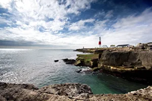 Die Portland-Bill-Feuerwanne in der Insel von Portsmouth im englischen Dorset