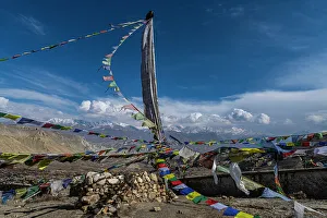 Mahnflügel des Ghargumba-Monats und Königreich von Mustagh im Himalaja in Nepal Asien