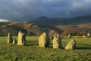 Castlerigg Stone Circle Drucke: Preshitoric archaeological site, Castlerigg Stone Circle, standing stones