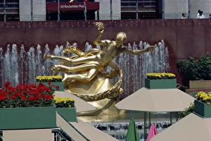 New York City Statues Drucke: Prometheus statue