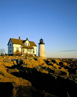 East Coast Travel Destinations Drucke: Prospect Harbour Point Light at sunset