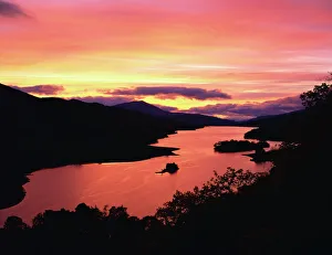United Kingdom Nature Photography Drucke: Queens View at dusk
