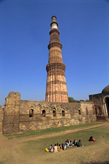 Gerahmter Druck : Der Qutub-Minare Gerahmter Druck : Der Qutub-Minare