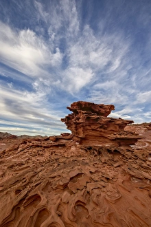 Red Rock Landscapes USA Drucke: Red sandstone with three-dimensional erosion forms
