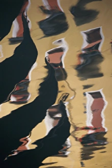 European Cityscape Images Drucke: Reflection of gondola prows